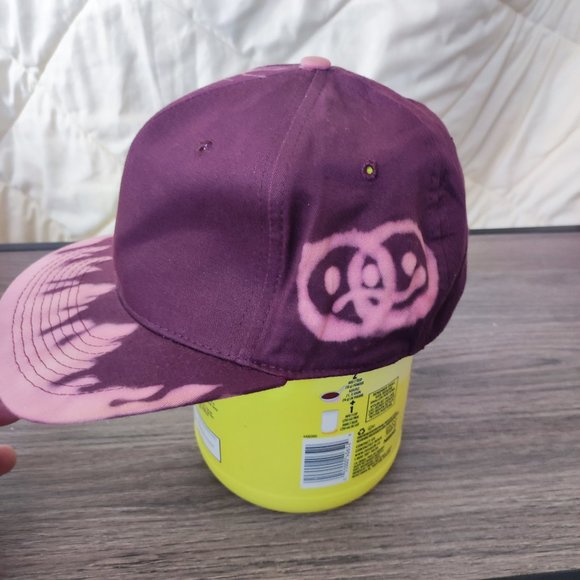 Burgundy bleached design cap / hat youth boy's flex-fit - Picture 2 of 7